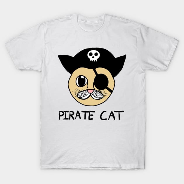 Pirate Cat T-Shirt by CarlComics